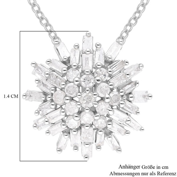 Schneeflocke Diamant Anhänger mit Kette- 0,50 ct. image number 6