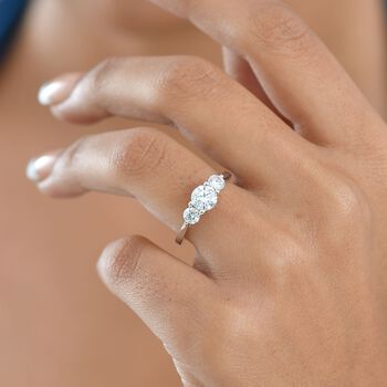 D'Joy Moissanit Ring, 925 Silber rhodiniert - 1,22 ct.