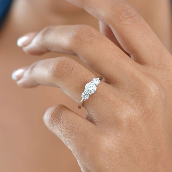 D'Joy Moissanit Ring, 925 Silber rhodiniert - 1,22 ct. image number 3