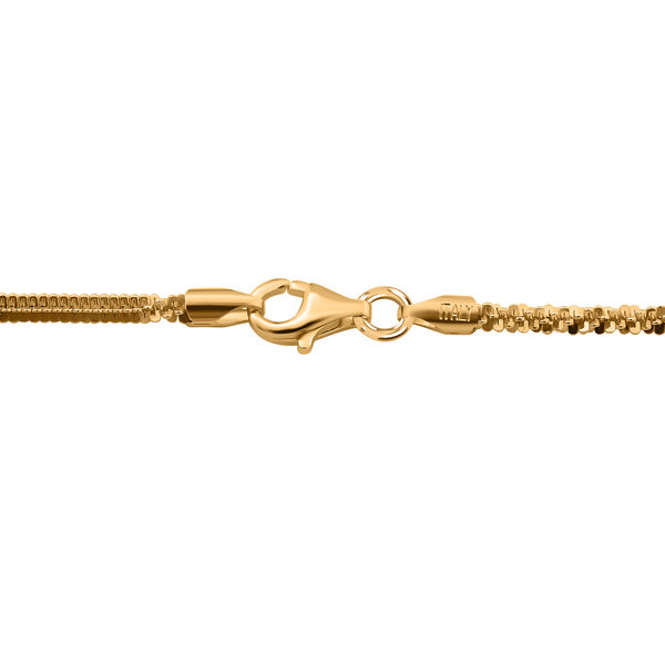 Diamantschliff Rockkette in vergoldetem Silber, 75cm image number 4