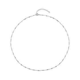 Halskette, ca. 50 cm, Edelstahl ca. 8,50g, silberfarben