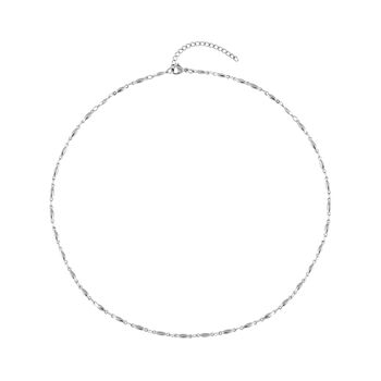 Halskette, ca. 50 cm, Edelstahl ca. 8,50g, silberfarben