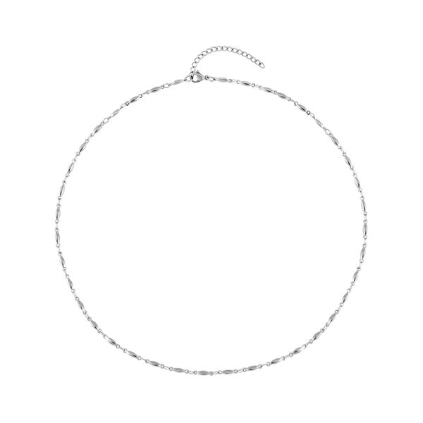 Halskette, ca. 50 cm, Edelstahl ca. 8,50g, silberfarben