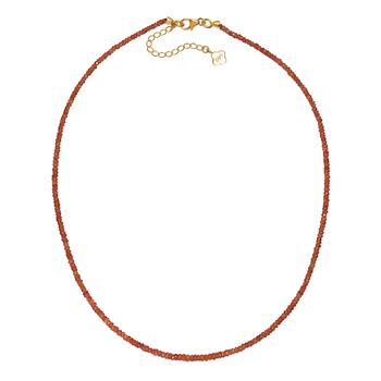 AA Songea Saphir Halskette ca. 45 cm 925 Silber 750 Gelbgold Vermeil ca. 45,00 ct.