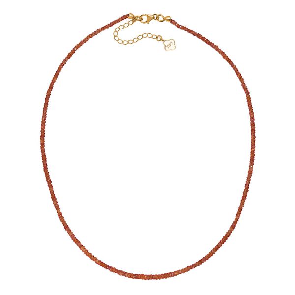 AA Songea Saphir Halskette ca. 45 cm 925 Silber 750 Gelbgold Vermeil ca. 45,00 ct. image number 4