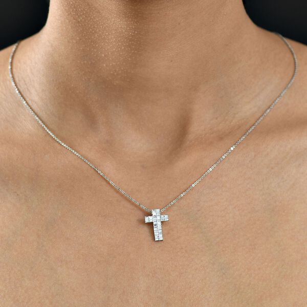 VS Diamant Kreuz Anhänger in 950 Platin - 0,46 ct. image number 2