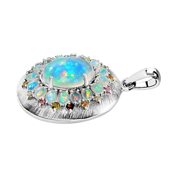 Natürlicher, äthiopischer Welo Opal und Multi-Turmaline-Anhänger - 6,73 ct. image number 6