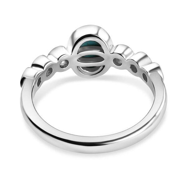 2er-Set- Nat&uuml;rlicher Sleeping Beauty T&uuml;rkis und Zirkon-Ring und Anh&auml;nger- 1,86 ct. image number 6