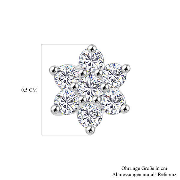 J Francis gefertigt mit SWAROVSKI Zirkonia Ohrringe 925 Silber image number 5