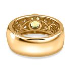 AA Calabar-Turmalin, Weißer Zirkon Ringe 925 Silber Gelbgold Vermeil (Größe 17.00) ca. 0.97 ct image number 5