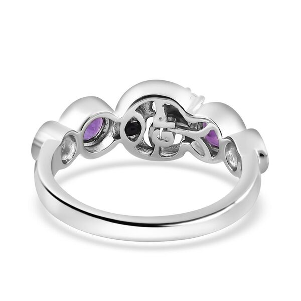 GP Celestial Dream Kollektion - Afrikanischer Amethyst, himmelblauer Topas, Zirkon und Kanchanaburi blauer Saphir-Ring - 1,07 ct. image number 6