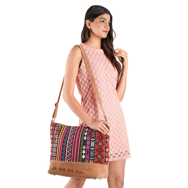 100% Echtleder Umh&auml;ngetasche, lila image number 1