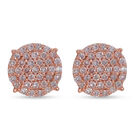 Natürliche, rosa Diamant-Ohrstecker, I1-I2, 375 roségold ca. 0,25 ct image number 0