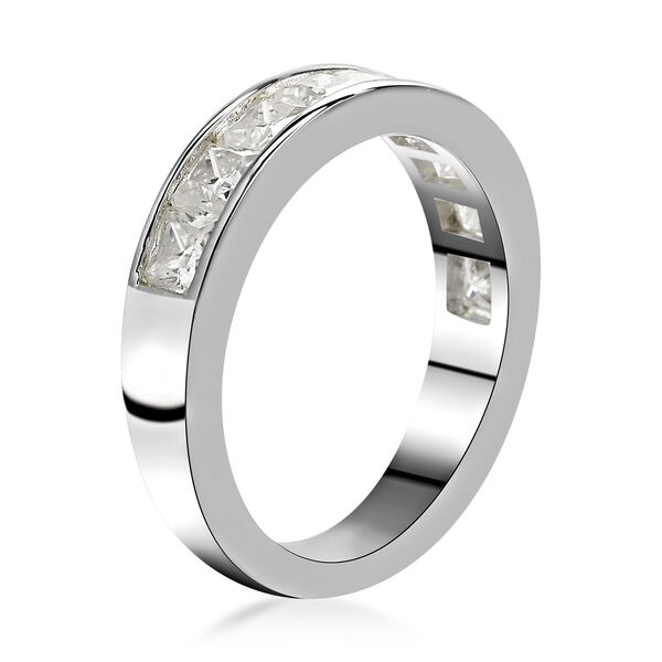 Moissanit-Ring, 925 Silber Platin  ca. 1,22 ct image number 4