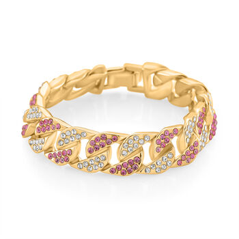 Wei&szlig;er Kristall Armband ca. 19 cm Std Gelb