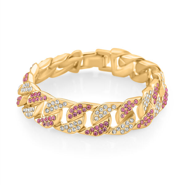 Wei&szlig;er Kristall Armband ca. 19 cm Std Gelb