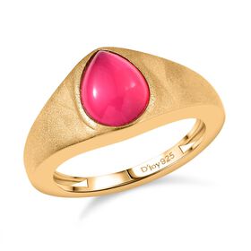 D'Joy Maulbeer Mondstein Ring 925 Silber Gelbes Gold (Größe 17.00) ca. 1,77 ct