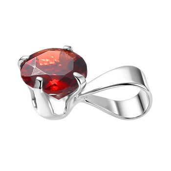 Roter Granat Anh&auml;nger 925 Silber platiniert ca. 0,62 ct.