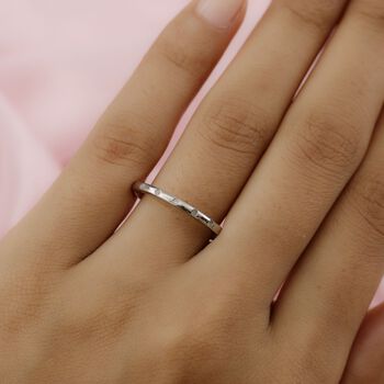 Diamant Bandring, 925 Silber platiniert