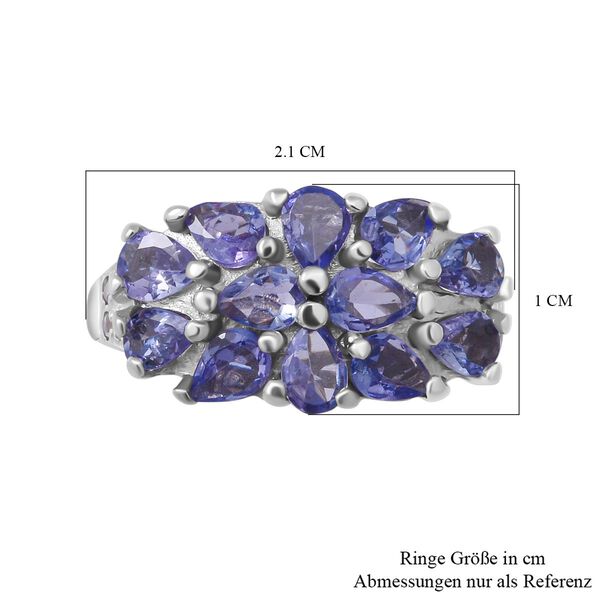 Tansanit und Zirkon Ring - 1,71 ct. image number 6