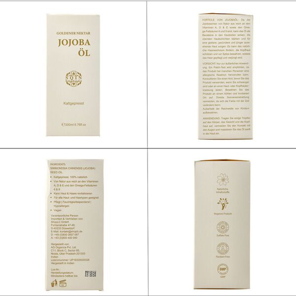 SQIN Botanicals- Kaltgepresstes, natürliches Jojobaöl, 200ml image number 8