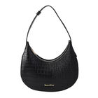 Sencillez Hobo Tasche aus echtem Leder, Größe 27x7x14 cm, Schwarz