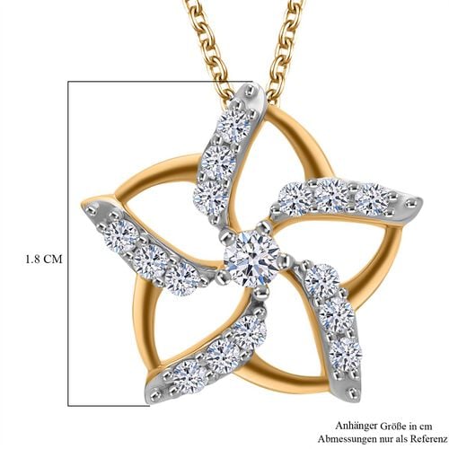 LUXURIANT DIAMOND- SGL zertifizierter SI-GH Labor Diamant Anhänger mit 50cm Kette - 0,50 ct. image number 4