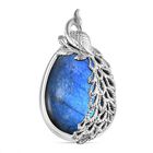 AAA Labradorit Anh&auml;nger 925 Silber rhodiniert ca. 52.75 ct