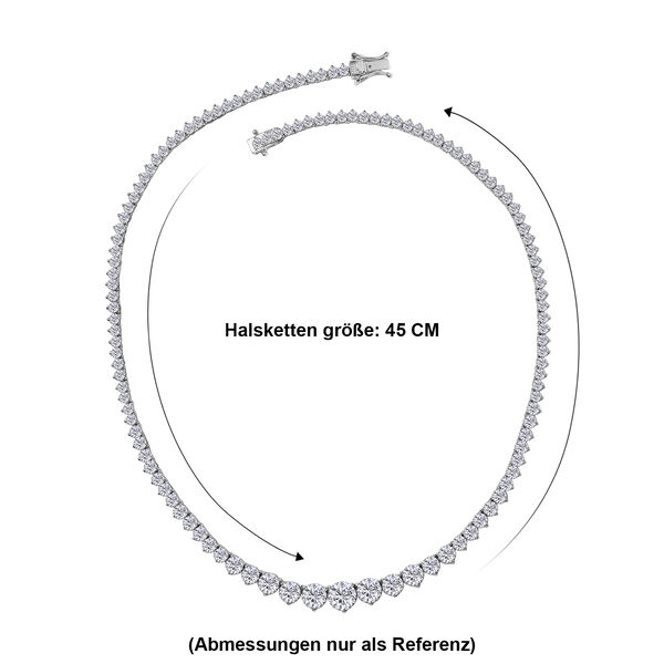 D'Joy Moissanit Halskette ca. 45 cm 925 Silber Rhodiniert ca. 23,57 ct. image number 4