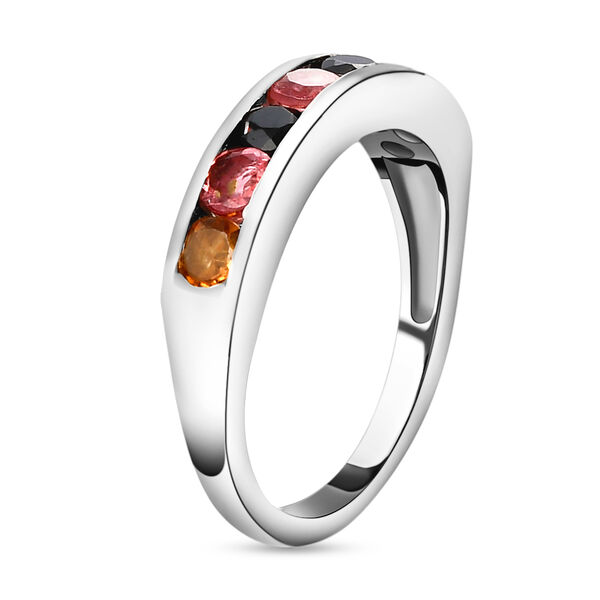 Mehrfarbig Turmalin Ring, 925 Silber platiniert  ca. 0,83 ct image number 5