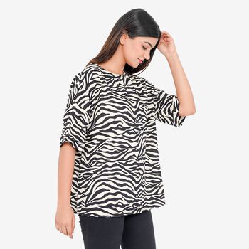 Tamsy bedrucktes Top, Blumendruck, Gr&ouml;&szlig;e 40