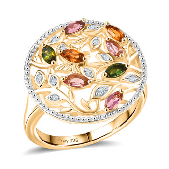 D'Joy Multi-Turmalin und Zirkon Ring - 0,99 ct.