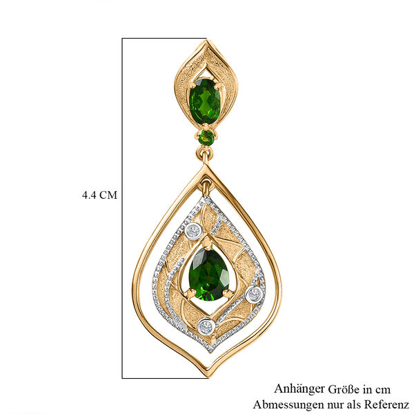 Natürlicher Chromdiopsid und Zirkon-Anhänger - 1,75 ct. image number 6