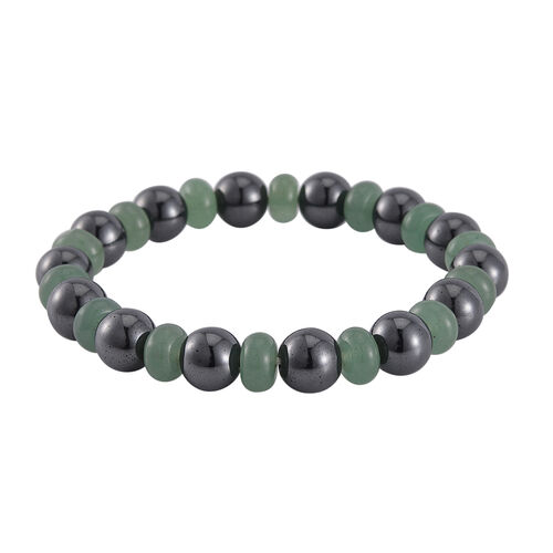 Hämatit, Grüner Aventurin Flexibles Armband, cm  ca. 215.00 ct image number 0