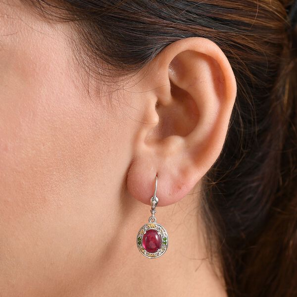 AAA afrikanisches Rubin und Chromdiopsid Schmuckset image number 17