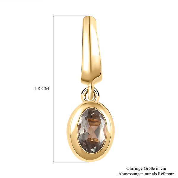 AAA Turkizit-Ohrringe in 925 Silber mit Gelbgold Vermeil image number 5