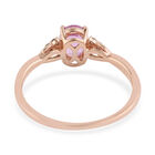 AAA Rosa Saphir und Diamant-Ring, I2 G-H, 585 Roségold  ca. 1,00 ct image number 4
