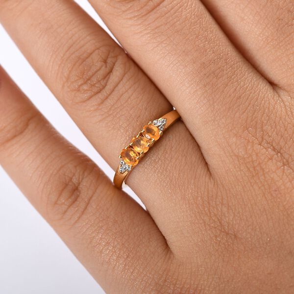 D'Joy Salamanca Feueropal und Zirkon Ring - 0,41 ct. image number 3