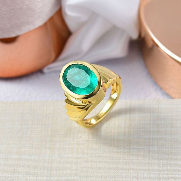 D'Joy Smaragd Triplett Quarz Ring - 5,74 ct. image number 2