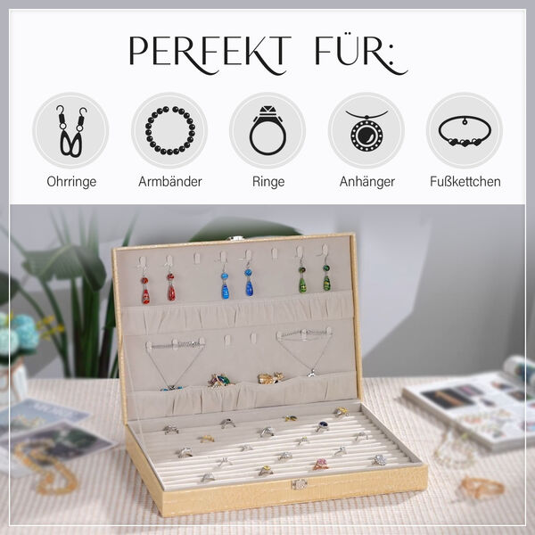 Ring Koffer, creme, Krokodilsmuster image number 5