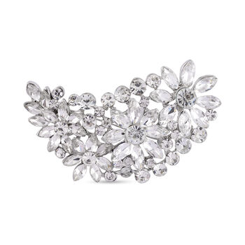 Wei&szlig;er Kristall Brosche