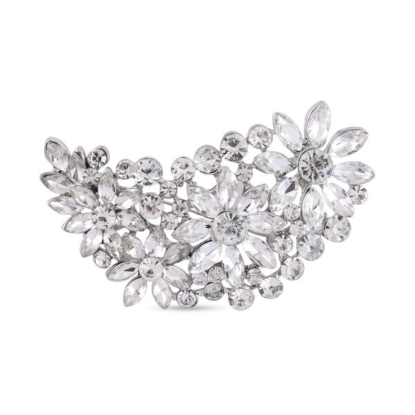 Wei&szlig;er Kristall Brosche