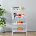 Lagerregal mit 4 Regalböden, Größe: 45x27x82 cm, Weiß