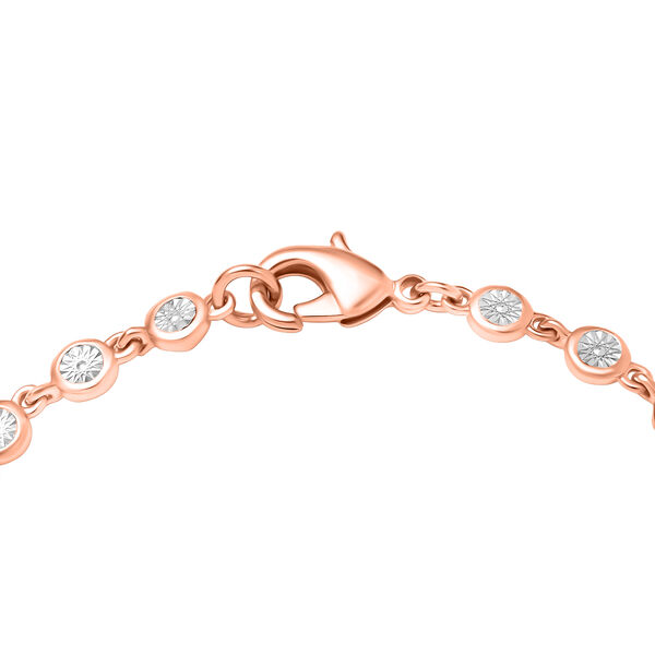 EverTrue wei&szlig;es Diamant 19cm Armband in Ros&eacute;goldton image number 4
