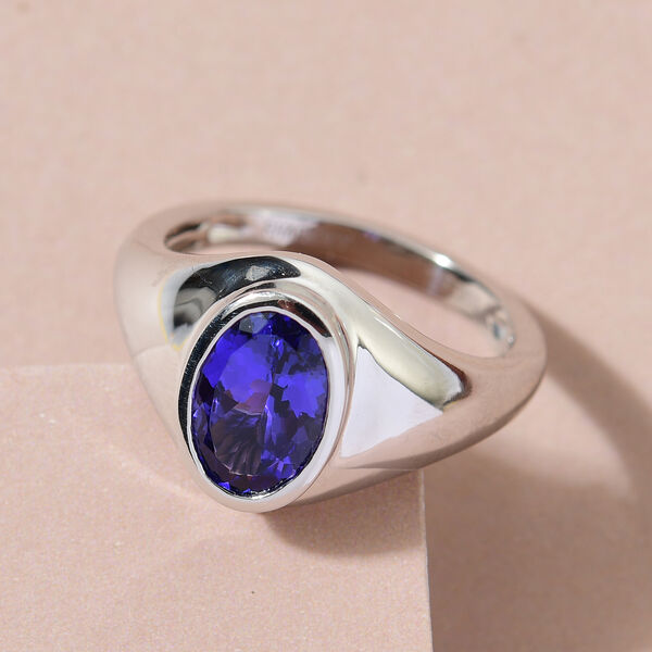 RHAPSODY AAAA Tansanit-Ring, 950 Platin (Gr&ouml;&szlig;e 18.00) ca. 2,13 ct image number 2