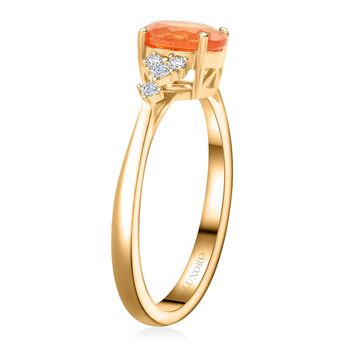 LUXORO zertifiziert und gepr&uuml;ft AAA Fanta Granat und Diamant Ring in 417 Gold - 2,35 ct.