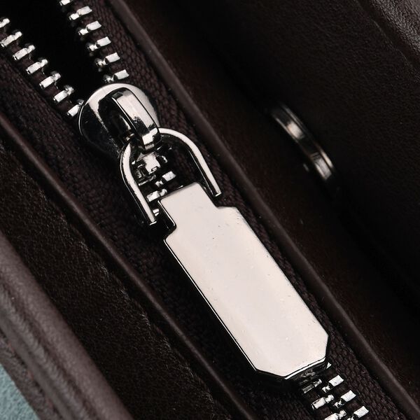 Bestickte Crossbody Tasche, Kunstleder, Blumen Design, 32 x 12 x 25 cm, Blau image number 7