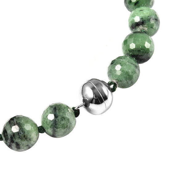 Rubin Zoisit Perlen Halskette in Silber image number 6