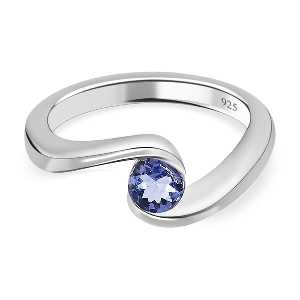 Tansanit Solit&auml;r Bypass Ring - 0,64 ct.