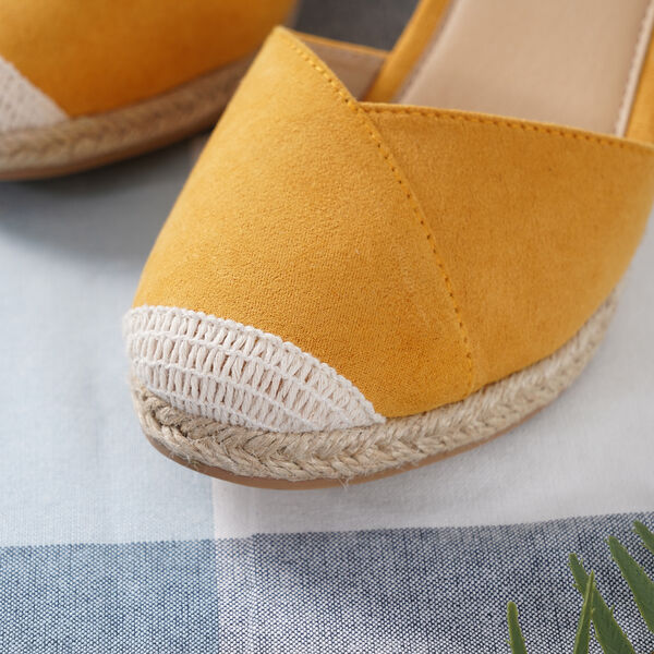 LA MAREY: Espadrilles mit Keilabsatz, Gelb  image number 5